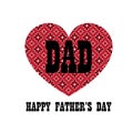 Red bandana heart fathers day
