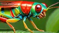 Red-banded Leafhopper candy-striped cartoon character