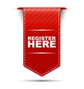 Red banner design register here