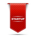 Red banner design startup