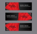 Red banner design template vector illustration, Geometric, polygonal Abstract background, texture, advertisement layout. web page. Royalty Free Stock Photo