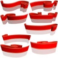 Red Banner Set Royalty Free Stock Photo