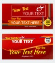 Red Banner Vector Templates for Text Background