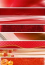 Red banners Royalty Free Stock Photo