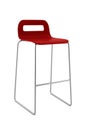 Red bar chair isolated on white Royalty Free Stock Photo