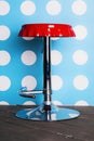 Red bar stool Royalty Free Stock Photo