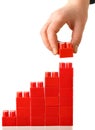 Red barchart Royalty Free Stock Photo