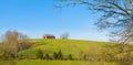 Red Barn on a Hill Royalty Free Stock Photo