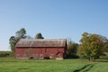 Red Barn with Blue Sky Royalty Free Stock Photo