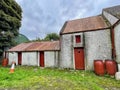 Red Barn doors on country shed, Ireland Royalty Free Stock Photo