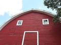 Red barn face