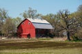 Red barn and family farm Royalty Free Stock Photo