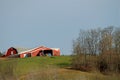 Red barn on a hill Royalty Free Stock Photo