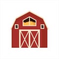 Red barn house on a white background Royalty Free Stock Photo