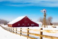 Red Barn at 17 Mile Farm House in Aurora, Colorado Royalty Free Stock Photo