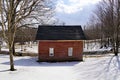 Red Barn with New Roof. Royalty Free Stock Photo