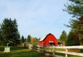 Red Barn and old fence Royalty Free Stock Photo