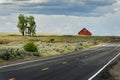 Red Barn in the Palouse Royalty Free Stock Photo