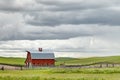 A red barn in the Palouse Valley in Washington. Royalty Free Stock Photo
