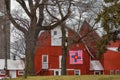 Red Barn with Patriotic Quilt Pattern Royalty Free Stock Photo