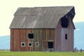 Red Barn Rural Farm Mountain Architecture Royalty Free Stock Photo