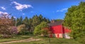 Red barn in rural Wisconsin Royalty Free Stock Photo