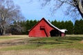 Red barn shed background Royalty Free Stock Photo