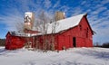 Red Barn And Snow