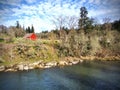 Red Barn and South Santiam River