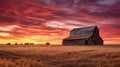 red barn sunset ca