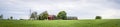 Red barn in sweden on a countryside