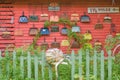 Barn Wall covered in Vintage Dust Pans