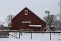 Red Barn and Windmill Royalty Free Stock Photo