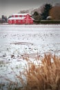 Red Barn Winter Royalty Free Stock Photo