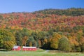 Red Barns in Autumn Royalty Free Stock Photo