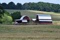 Red barns, Georgia, USA Royalty Free Stock Photo