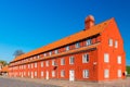 Red barrack in Kastellet - a star-shaped fortress in the central part of the city, popular tourist place