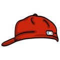 Red Baseball Cap Hat Illustration Vector Royalty Free Stock Photo