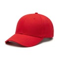 Red baseball cap isolated on white background Royalty Free Stock Photo
