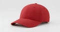 Red Baseball Cap on White Background Royalty Free Stock Photo