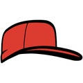 Red Baseball Hat Cap Snapback Trucker Hat Illustration Vector Royalty Free Stock Photo