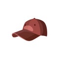 Red baseball hat icon, cartoon style Royalty Free Stock Photo