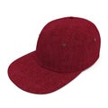 Red Baseball Hat on white. 3D illustration Royalty Free Stock Photo