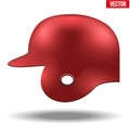 Red baseball helmet Royalty Free Stock Photo