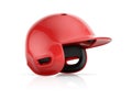 Red baseball helmet isolated on a white background Royalty Free Stock Photo