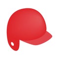 Red baseball helmet isometric 3d icon Royalty Free Stock Photo