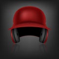 Red baseball helmet. Vector background. Royalty Free Stock Photo