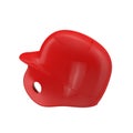 Red baseball helmet on white. 3D illustration Royalty Free Stock Photo