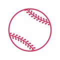 red baseball stitch Popular outdoor sporting events Royalty Free Stock Photo