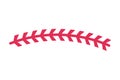 red baseball stitch Popular outdoor sporting events Royalty Free Stock Photo